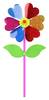 Вертушка Цветочек с липестками, голограмма, 35 см