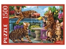 Пазлы 1500 Бенгальские коты ,36*25*5,5 см