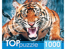 Пазлы 1000  Грозный тигр,15*19*7 см